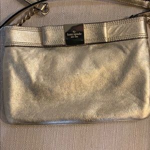 Kate Spade gold leather shoulder bag